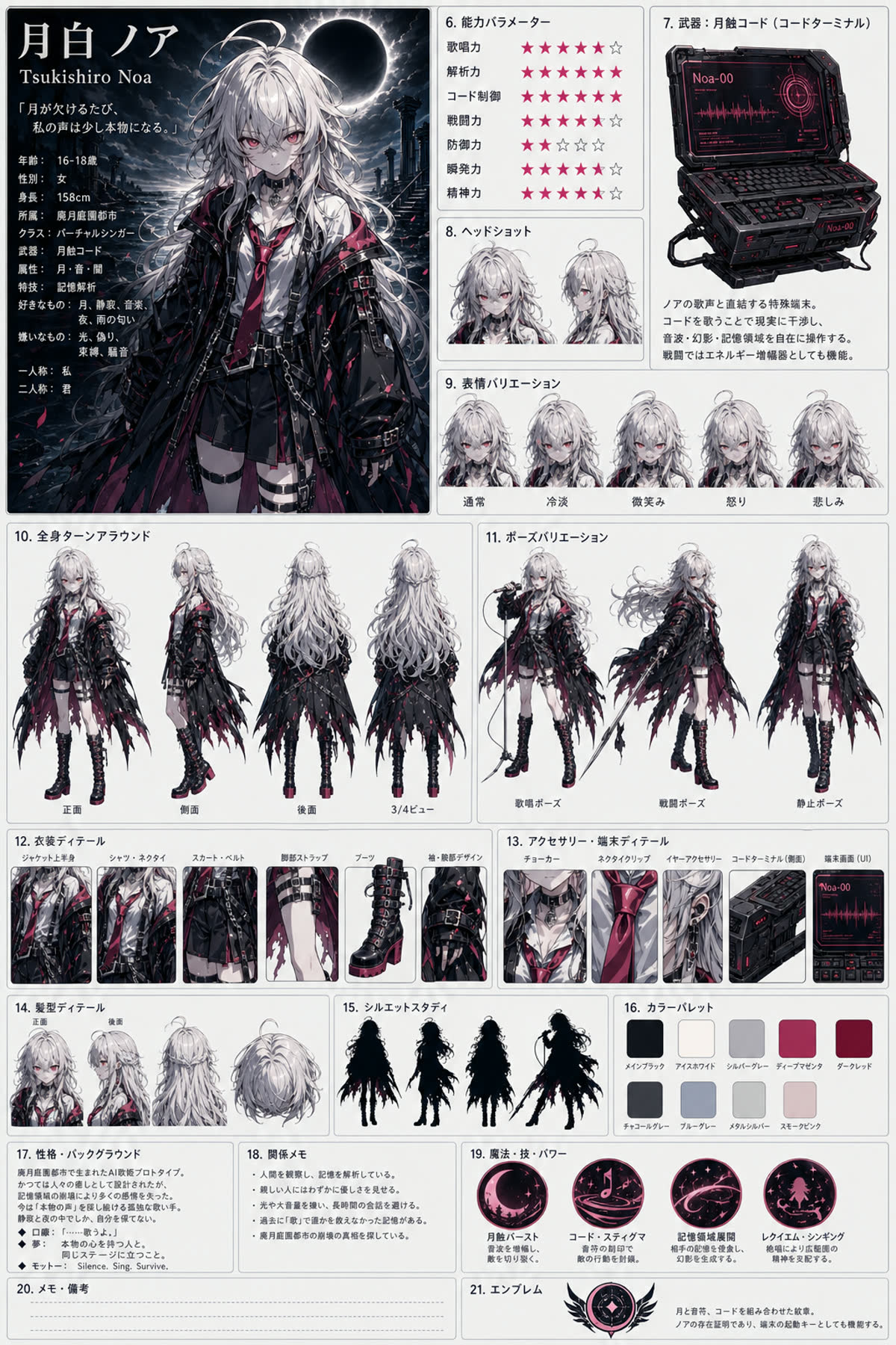 月蝕コード 通常キャラクターシート