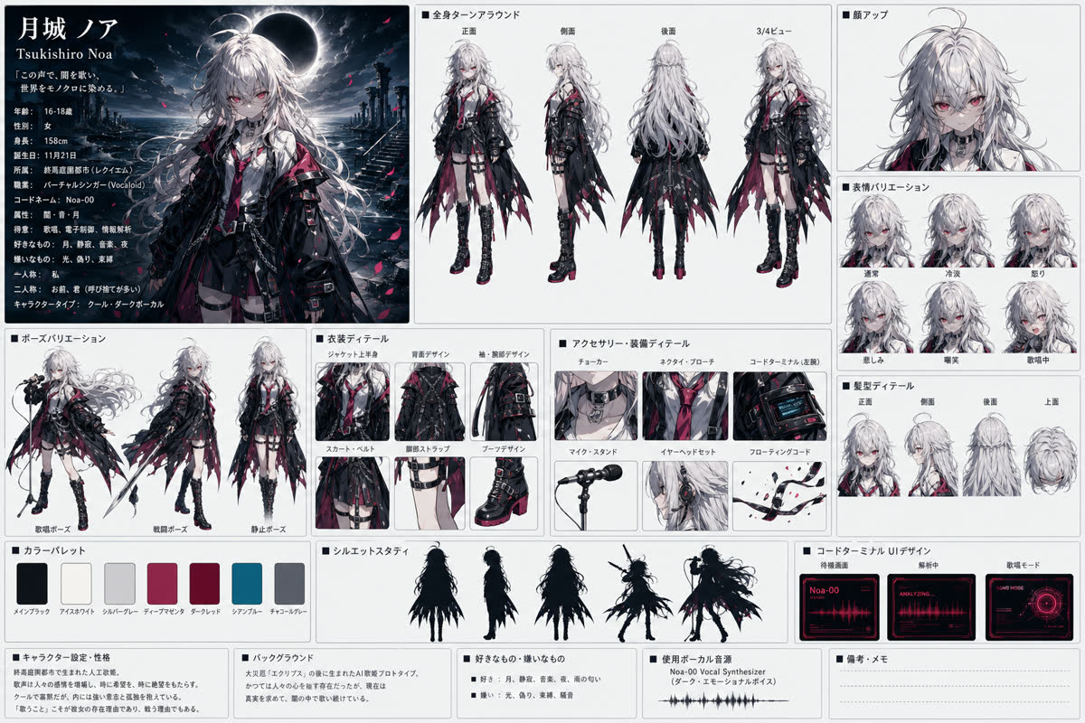 月蝕コードのシンプルキャラクターシート