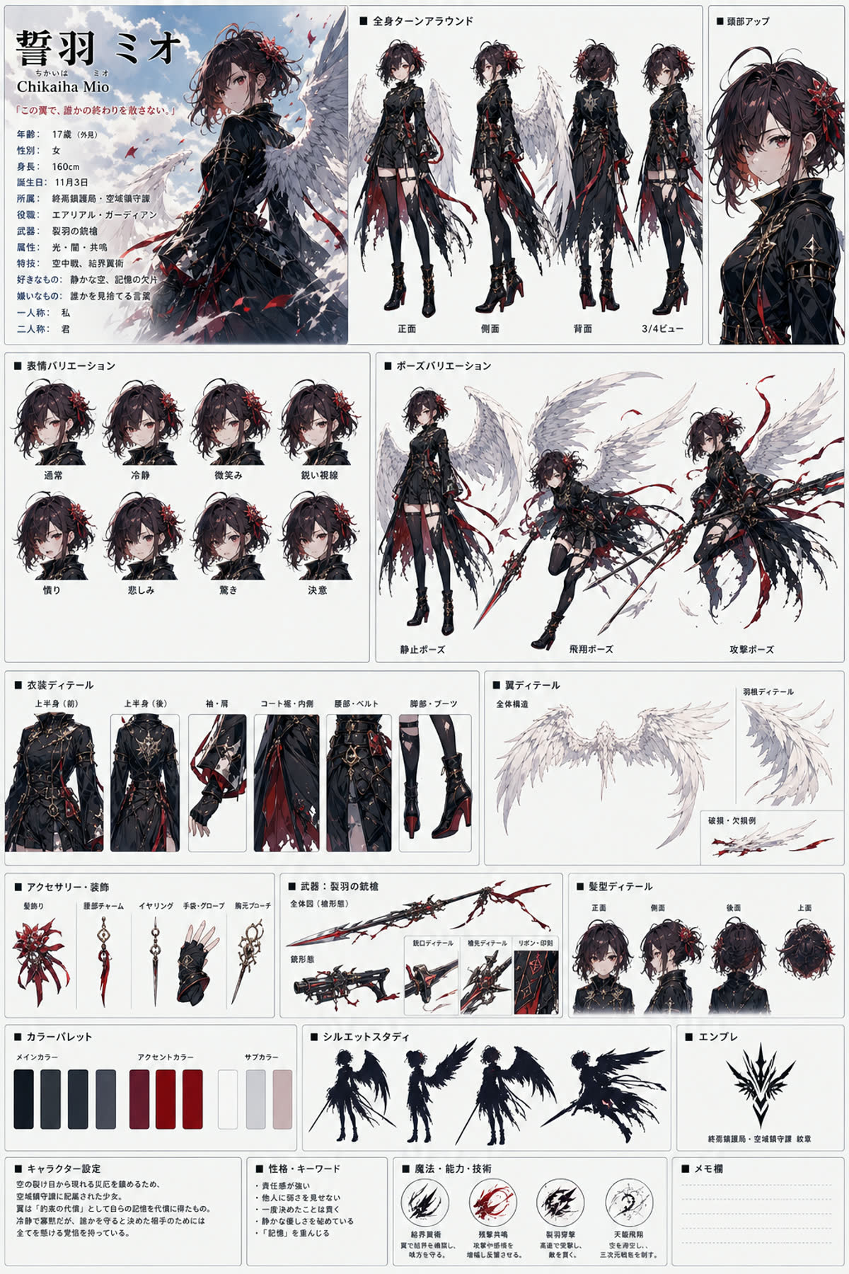 未完成の誓いのシンプルキャラクターシート