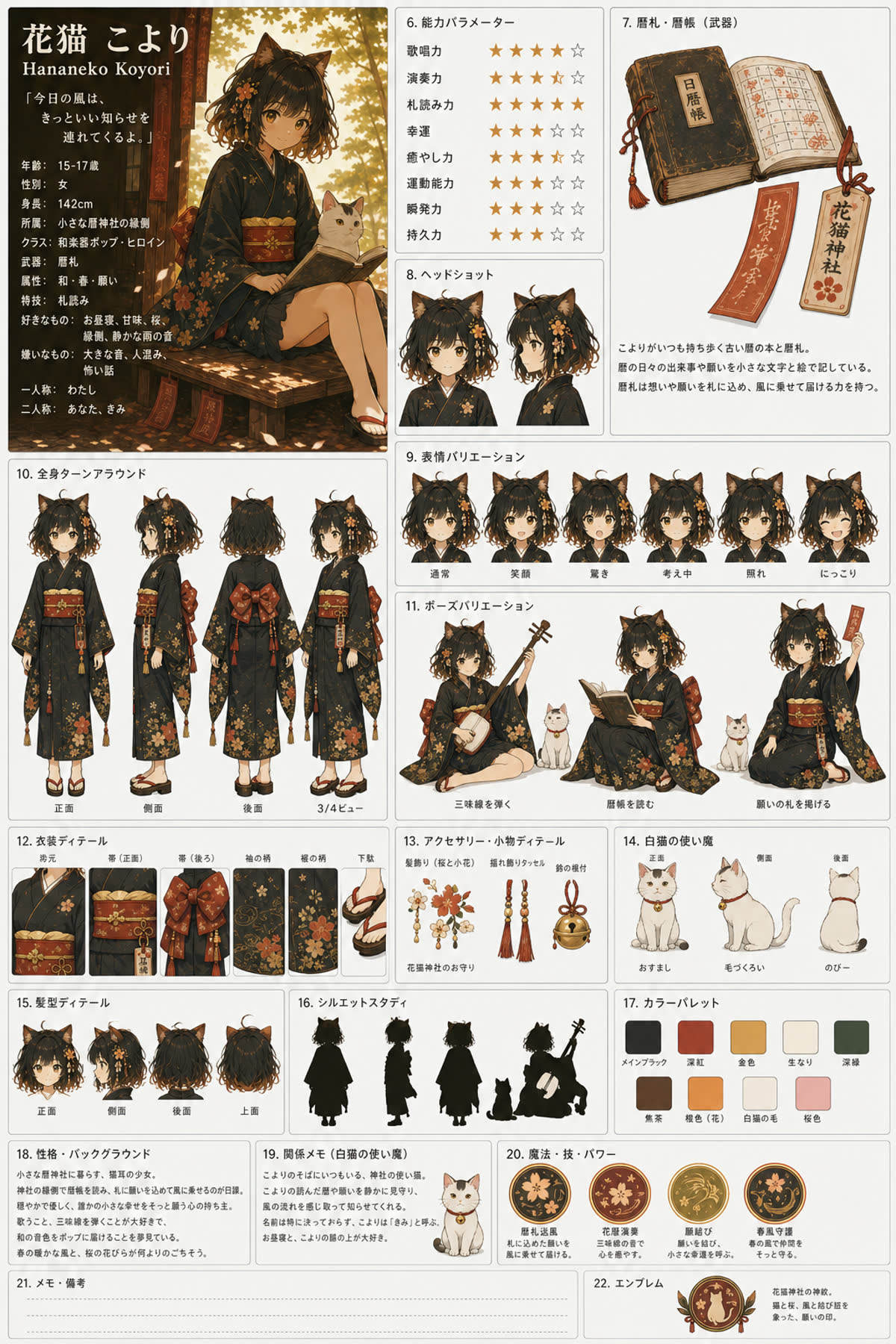 猫札こよみ 通常キャラクターシート