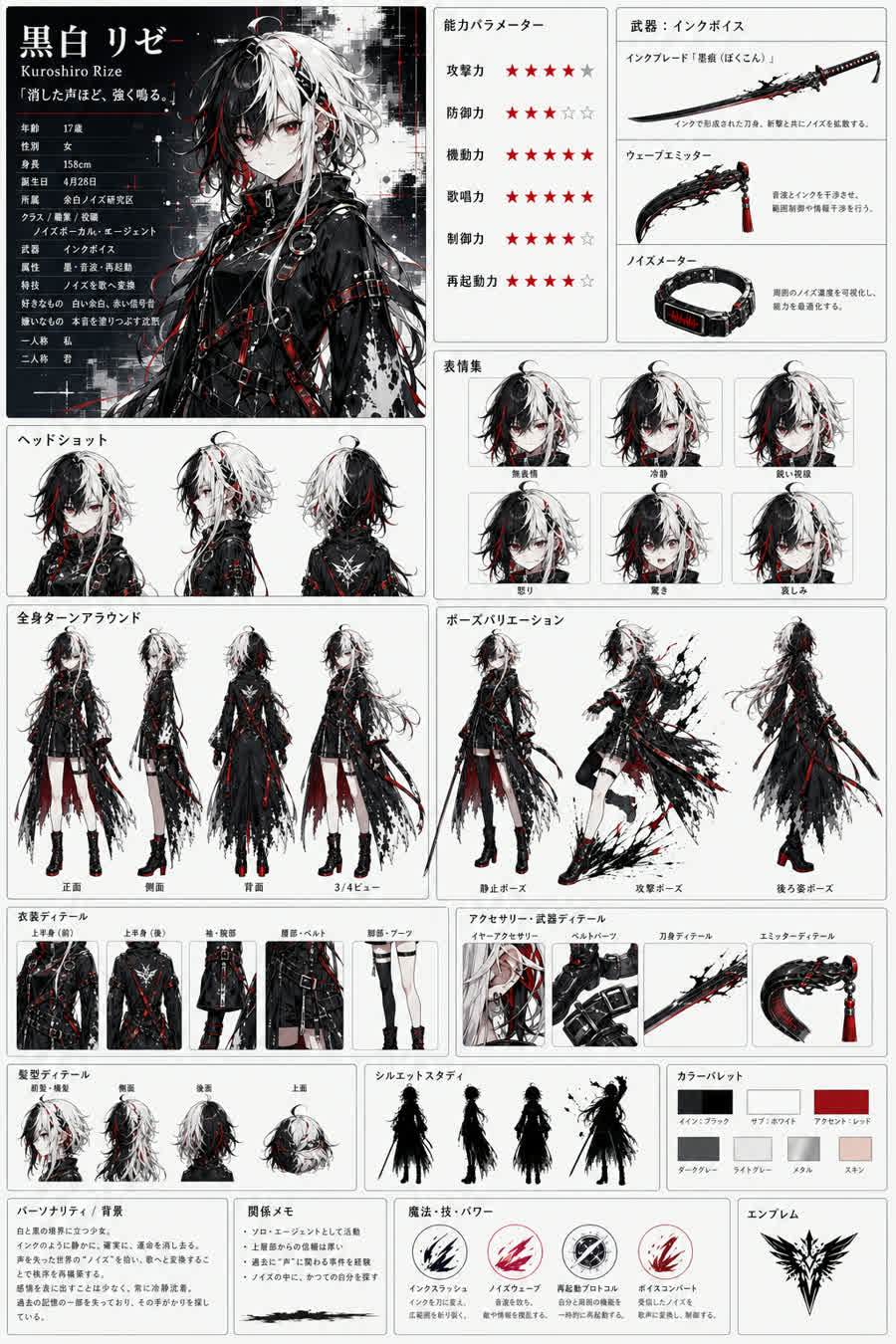 墨閃レゾナンス 通常キャラクターシート