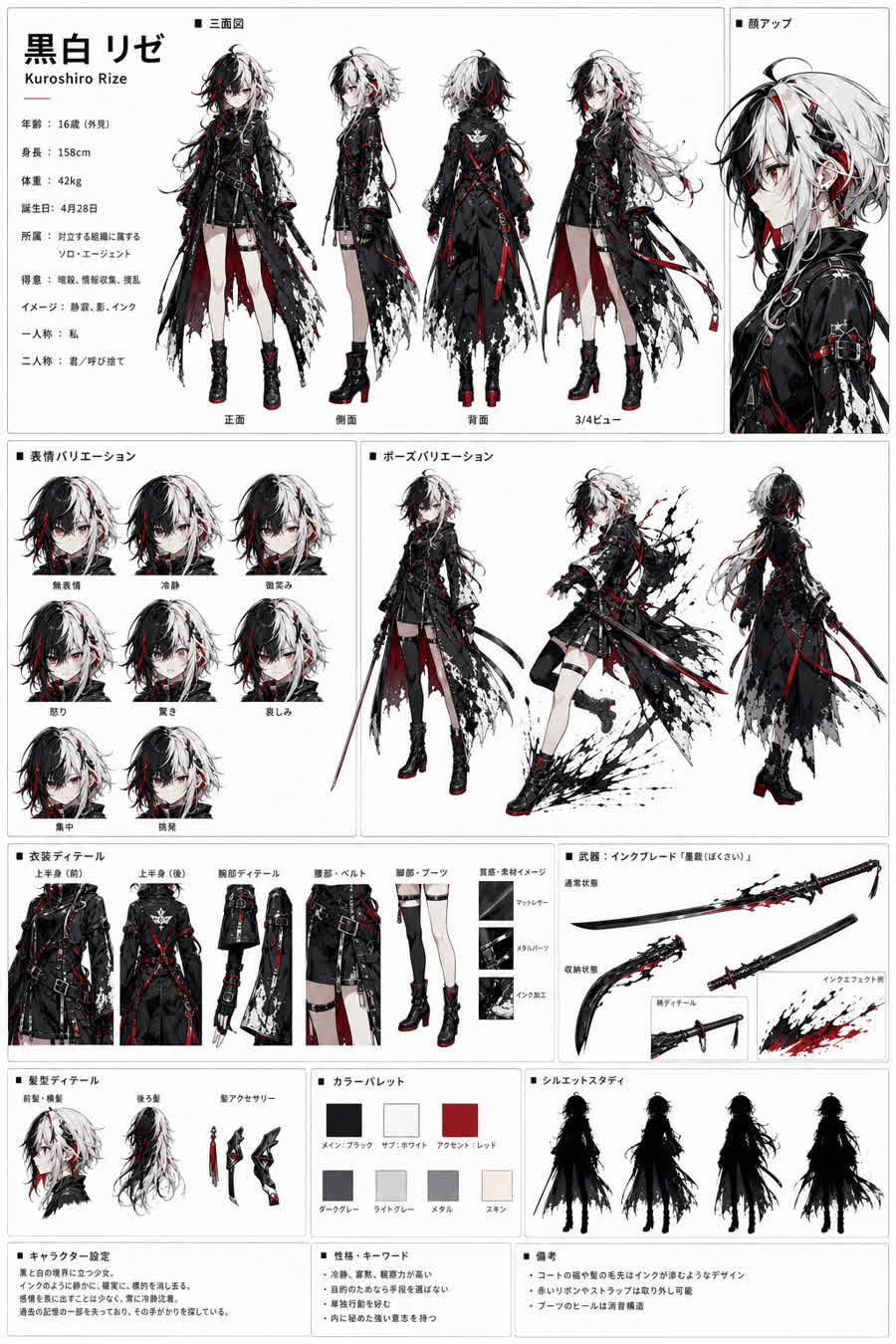 墨閃レゾナンスのシンプルキャラクターシート