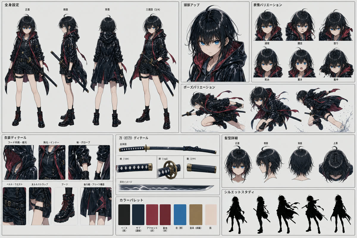 止まらない覚悟のシンプルキャラクターシート