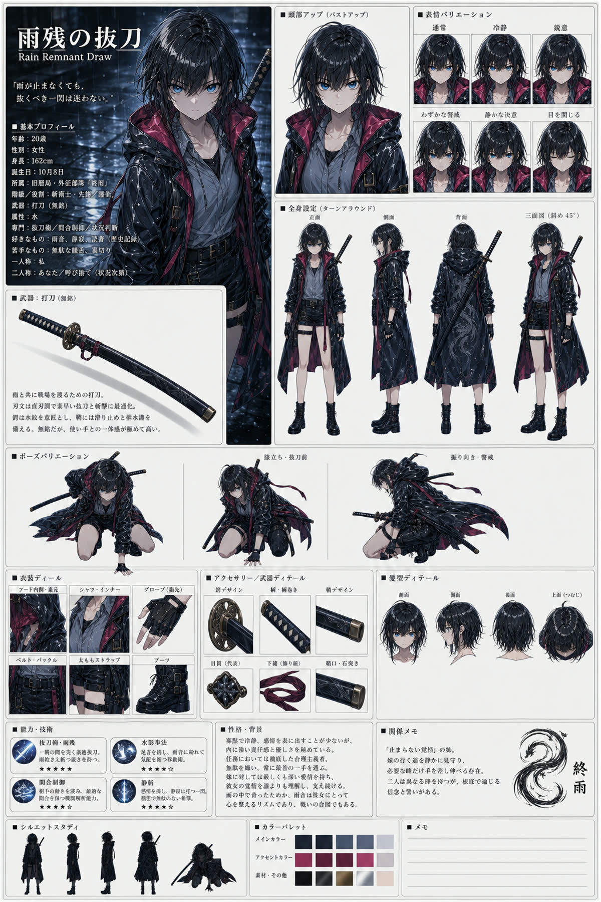 雨残の抜刀 通常キャラクターシート